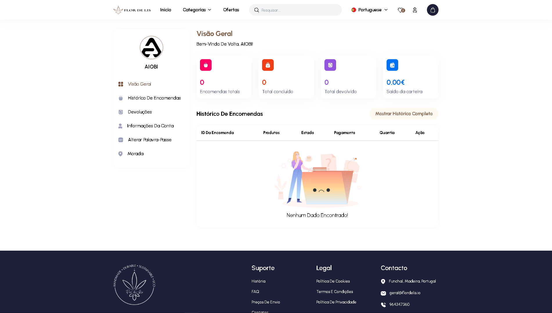 Screenshot da interface