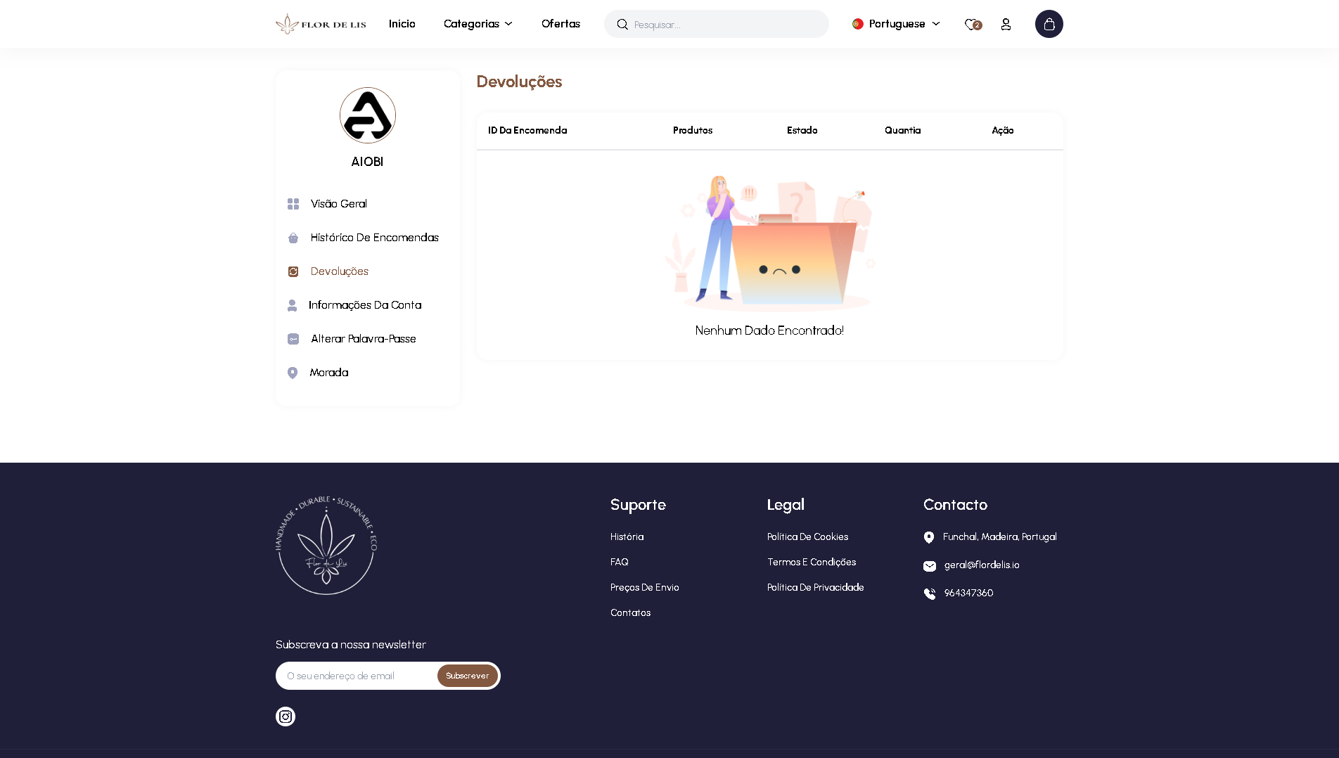 Screenshot da interface