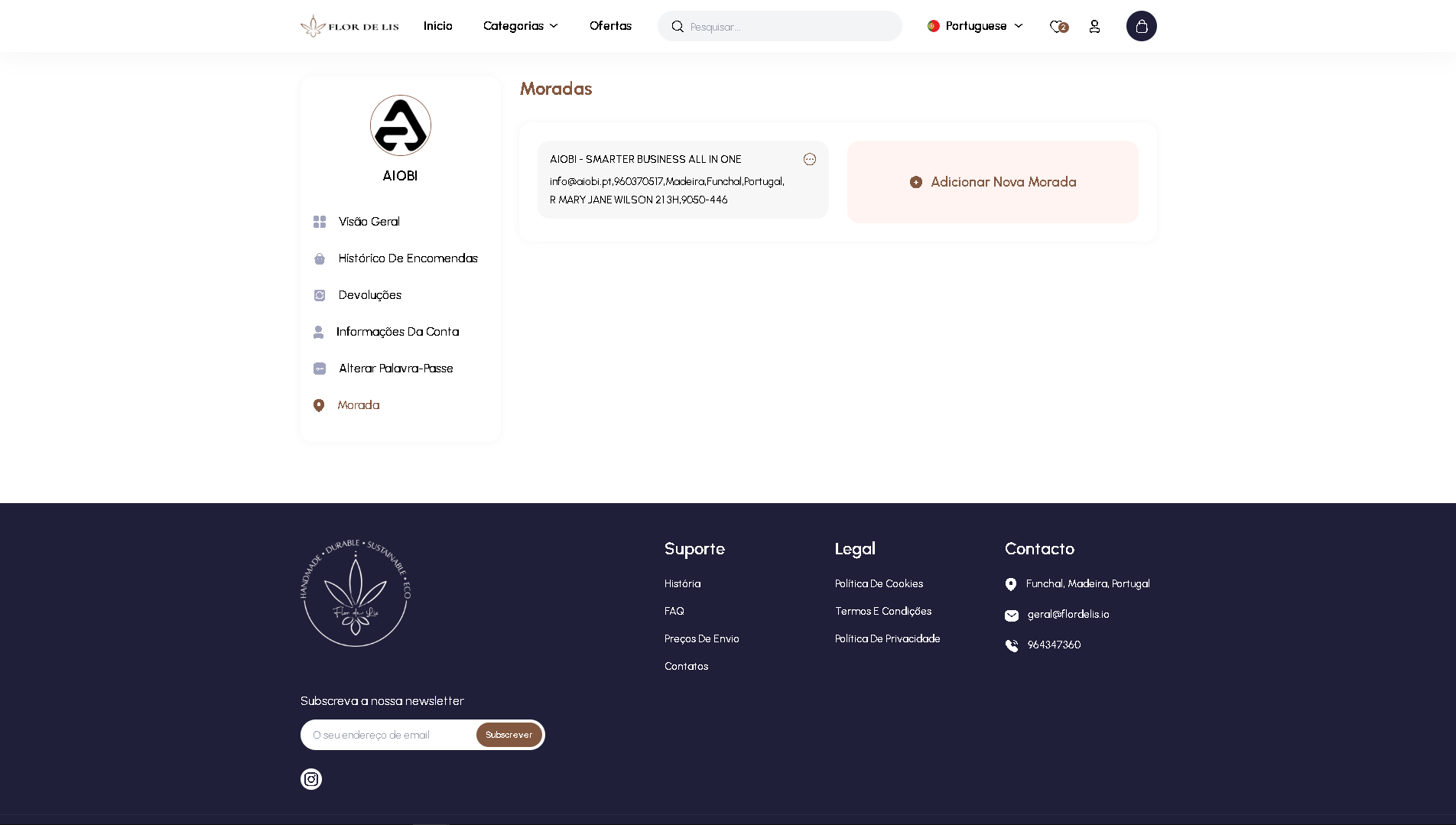 Screenshot da interface